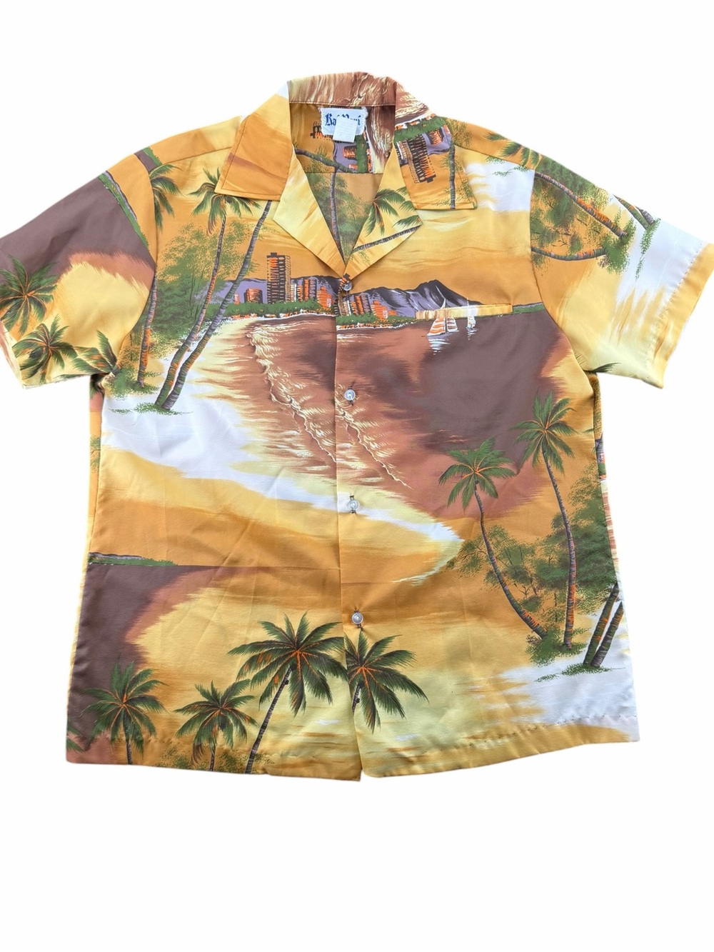Rai Nani Vintage Men's Button up Hawaiian Shirt/Tropical Print/Size: Large - Picture 2 of 14